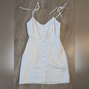 NWT Abercrombie White Mini Denim Dress